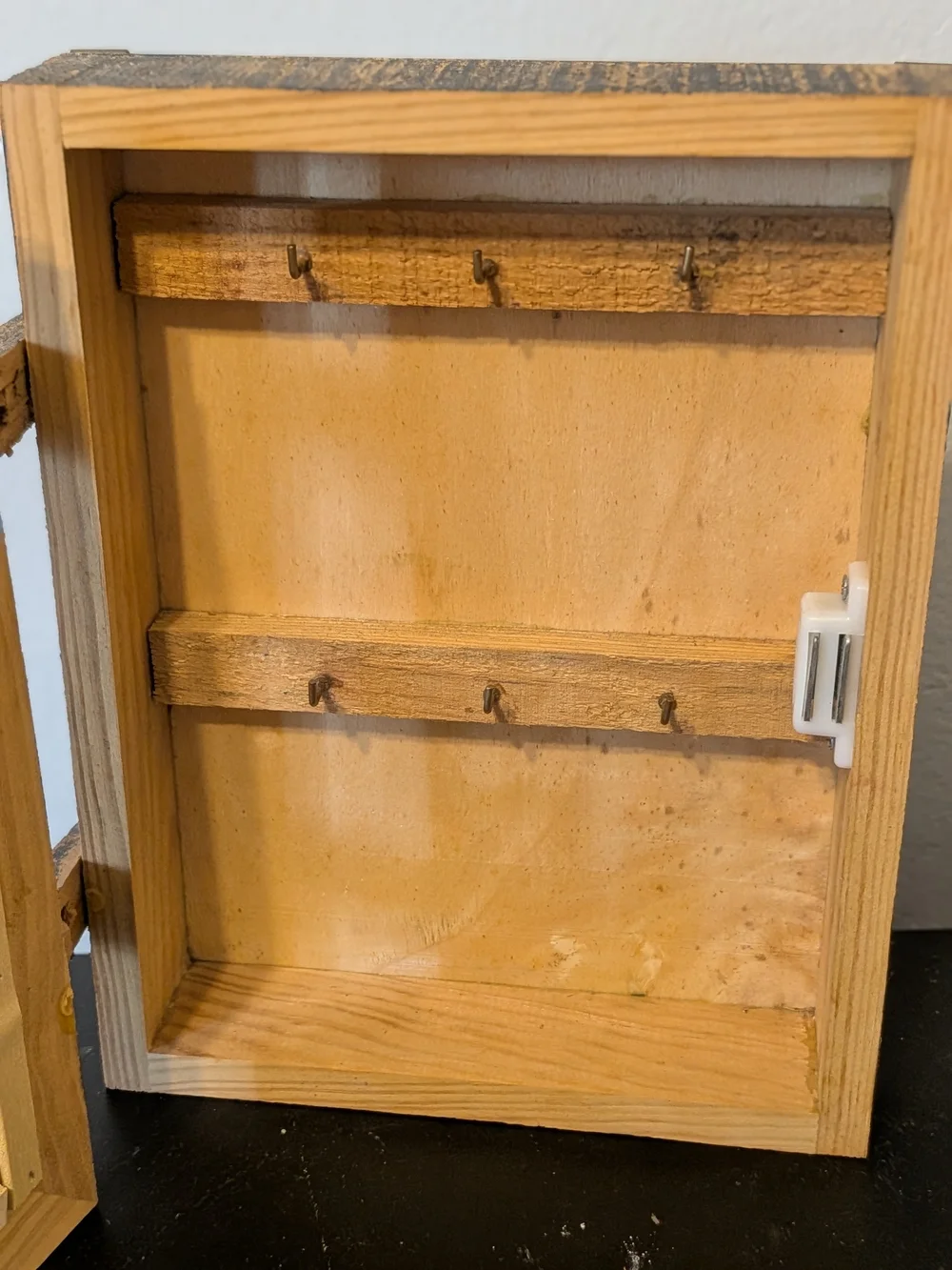 Rustic Nautical- Themed Wooden Hanging Key Cabinet